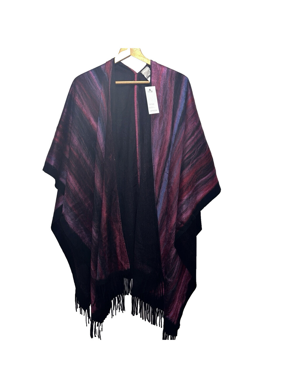 Chico’s NWT Marble Fringe Rona Covering One Size Warm Colors Wool-like Fabric